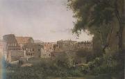 Jean Baptiste Camille  Corot Le Colisee Vue prise des Jardins Farnese (mk11) oil painting reproduction